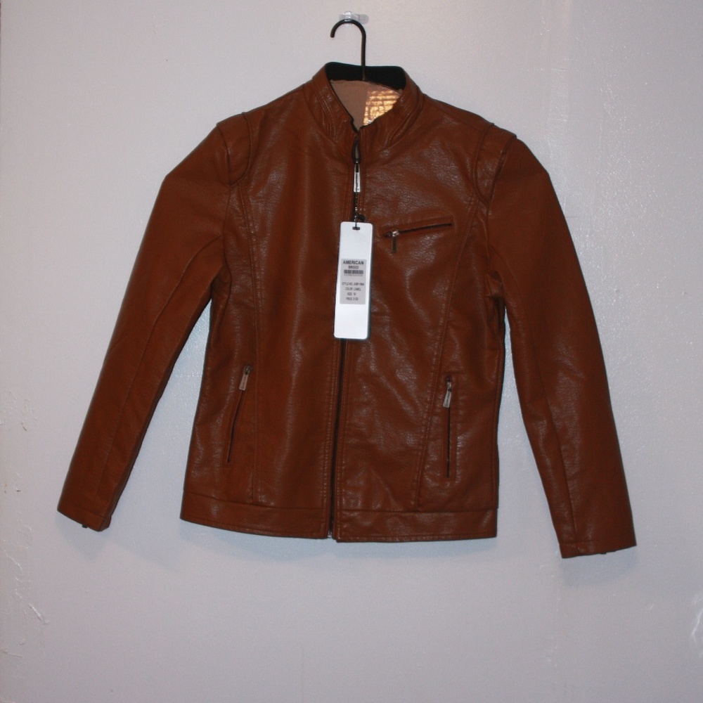 Brown men lather Jacket